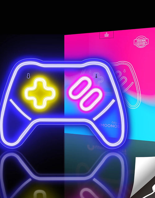 Load image into Gallery viewer, Game Controller Neon Signs – Gamepad/Game Remote Neon Sign for Video/Pc Gamer, Teen Boys&#39; Gift - Game Zone LED Signs for Wall, Bedroom, Game Room Decor - Cool Gaming Console Neon Light
